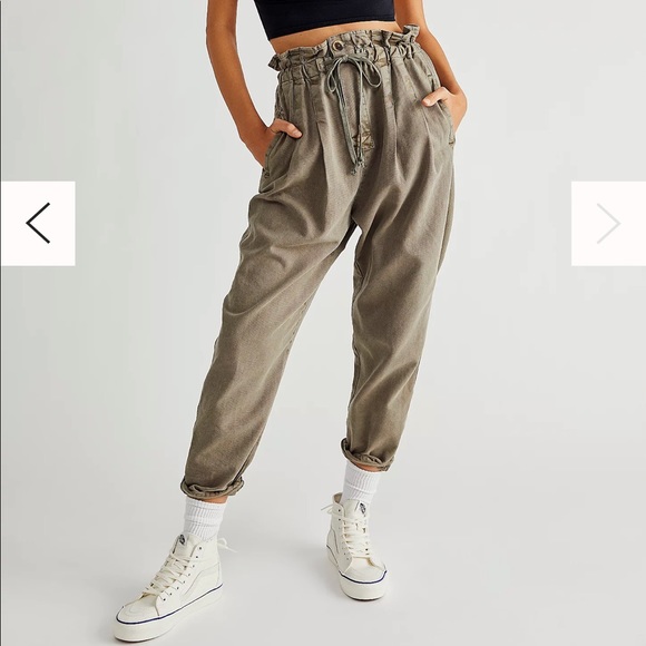 FREE PEOPLE margate trousers - olive - Picture 1 of 5